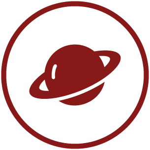 Grafik eines Planeten für Weltallbestattungen